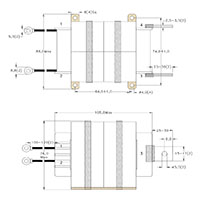 Dimensional Drawing for E6527 Dual Active Bridge Transformer